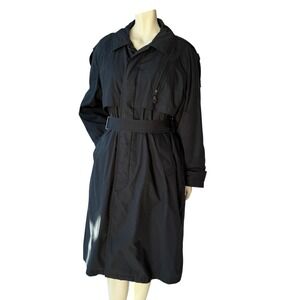 Moores Trench Coat Belted Black Gorpcore Matrix Utility Mens 40R